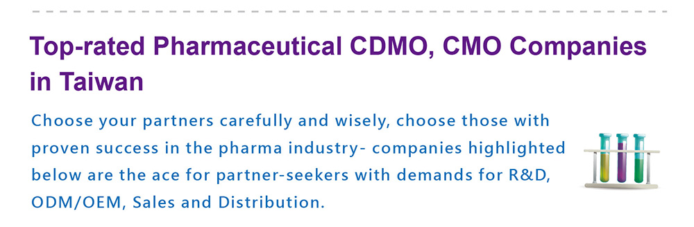  Top-rated Pharmaceutical CDMO, CMO Companies in Taiwan