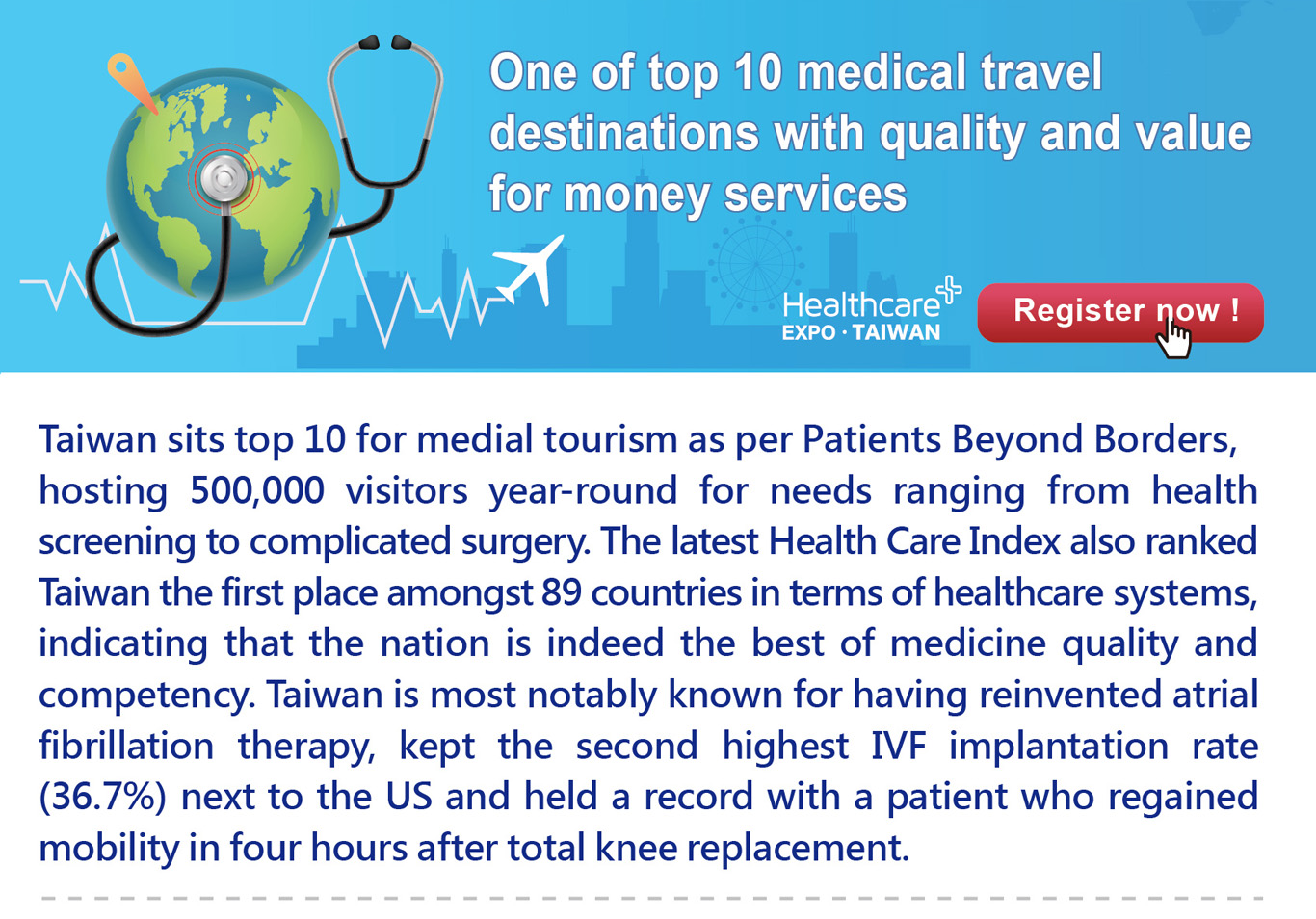 Taiwan the Top 10 Medical Travel  Destinations with Quality and Value for Money Services